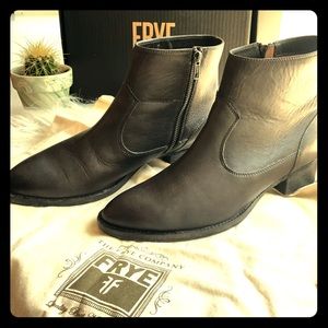 FRYE Brooke booties, women’s size 10, grey brown